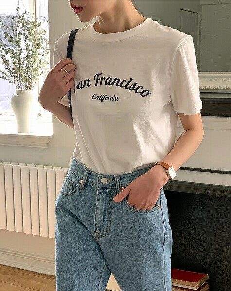 話題沸騰中 カジュアル アルファベット プルオーバー ラウンドネック Tシャツ