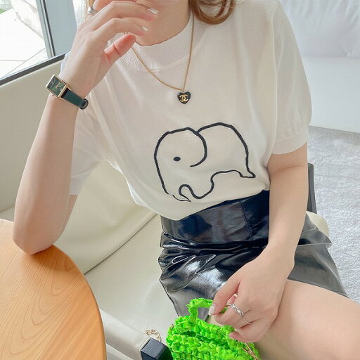 カジュアル ニット生地 ラウンドネック プルオーバー 夏 セーター/カットソー カジュアル ニット生地 ラウンドネック プルオーバー 夏 セーター/カットソー