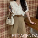 スウィートフリルシフォンシャツ/カジュアルショートパンツ レディース上下セットアップ