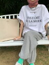 シンプル 合わせやすい ゆったり 半袖 ラウンドネック プリント アルファベット夏 Tシャツ