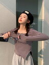 ins超人気 ★秋冬新商品 合わせやすい 不規則 オールマッチ 長袖 Tシャツ