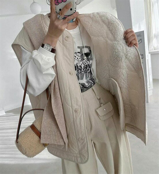 カジュアル 人気 おしゃれ 裏起毛 ベスト/ジレ