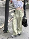 レトロ ハイウエスト ロングパンツ カジュアルパンツ
