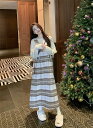 ニットセーター/キャミソールチェック柄ワンピース セットアップ