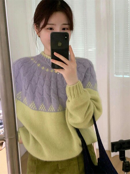 設計感 ニット セーター トップス カジュアル系