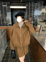新作 人気 韓国系 カジュアル系 可愛い コート+セミロングスカート セット
