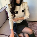 設計感 韓国系 エレガント系 ニット セーター(4)