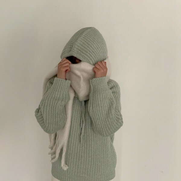 ★魅力的 可愛い 帽子付き ニット セーター
