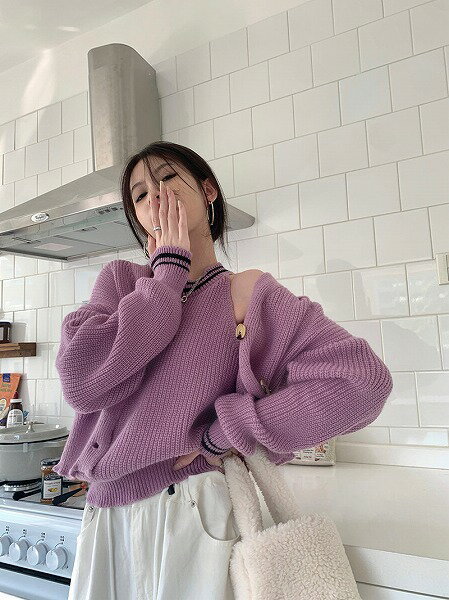 ★韓国風 ファッション 2点セットアップ　ニット・セーター