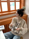 ★カジュアル 偽2枚 長袖 ニット シャツ/ブラウス