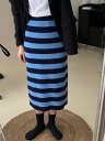 大人気 スウィート すね丈 ストライプ柄 ニット ファッション ボトムス スカート
