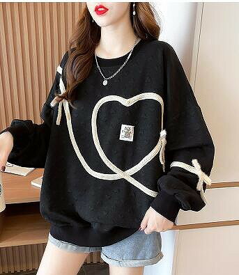 トレーナー 丸首 長袖 春服 秋服 レディース ガールズ トップス 無地 シンプル 韓国風