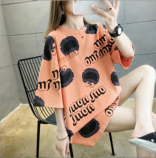 韓国風 レディース 半袖Tシャツ 夏新しい ファッション半袖Tシャツ★M-X