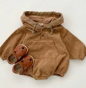 ベビー服 ロンパース ボディスーツ 新生児服 子供服 無地 長袖 韓国風