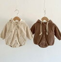 ベビー服 ロンパース ボディスーツ 新生児服 秋冬新作 無地 長袖 韓国風