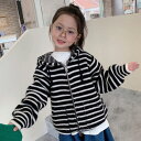 子供服 セーター コート カーディガン トップス 長袖 無地 韓国風 春秋新作