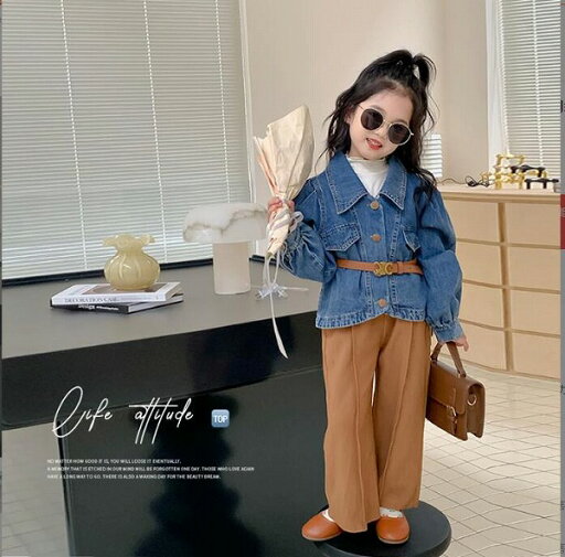 秋新しい 子供服 ★女の子デニムジャケット★ファッション コート★韓国風子供春秋服★90-140 秋新しい 子供服 ★女の子デニムジャケット★ファッション コート★韓国風子供春秋服★90-140