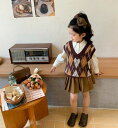 秋新しい 子供服★女の子ニットベスト★ファッションセーターベスト★韓国風子供 服★90-140(4)