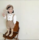 超人気ベビー服 サロペット+シャツ 赤ちゃん春と秋 長袖シャツ ベビー服スーツ★73-110