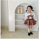 超人気ベビー服 サロペットスカート+シャツ 赤ちゃん春と秋 長袖シャツ ベビー服スーツ★73-110