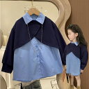 秋新しい 子供服★ 女の子偽の2シャツ★ファッション長袖シャツ ★韓国風子供春秋服★90-140