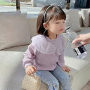 秋新しい 子供服 ★女の子ニットカーディガン★ファッションコート★韓国風子供春秋服★100-140