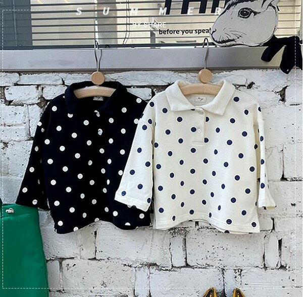 子供服　シャツ　シャツ長袖　ポロシャツ　トップス　長袖　パーカー　男女兼用　韓国風