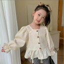 子供服春秋服★女の子長袖シャツ ★ファッションシャツ ★韓国風子供春秋服★100-150