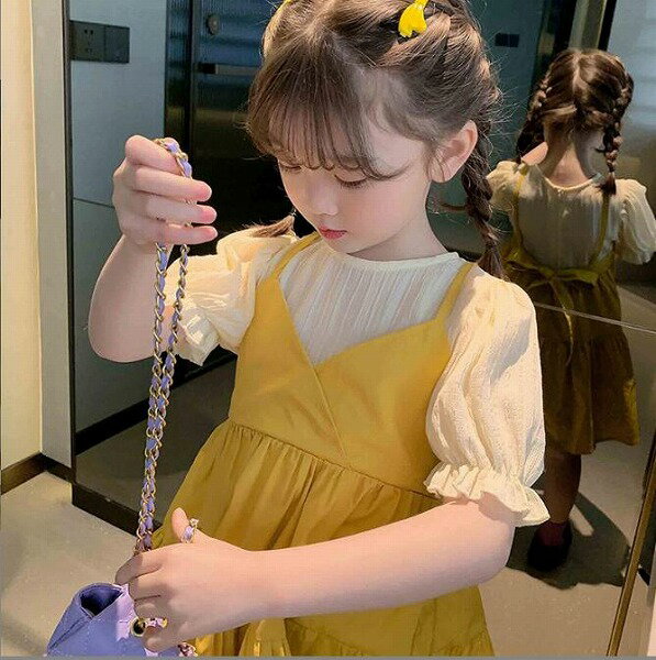 子供服夏服★ 女の子 ワンピース★ファッションドレス子供服★韓国風子供夏服★90-150