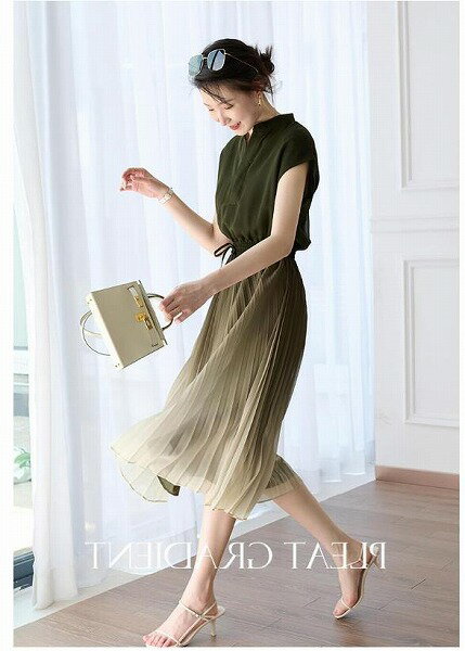 韓国風　ワンピース　レディース 無袖 夏新作　通勤　ファッションドレス　優しい　OL