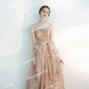 ブライズメイド/花嫁/二次会/プリンセスドレス/パーティードレス/ウエディングドレス/結婚式レースドレス