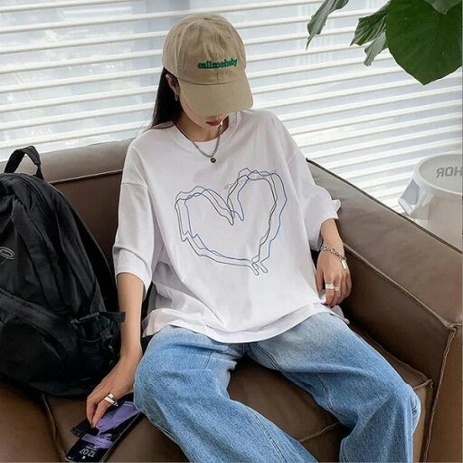 韓国風 女夏新しい 大きいサイズ半袖Tシャツ 気質ファッションTシャツ★学生Tシャツ★M-4XL 韓国風 女夏新しい 大きいサイズ半袖Tシャツ 気質ファッションTシャツ★学生Tシャツ★M-4XL