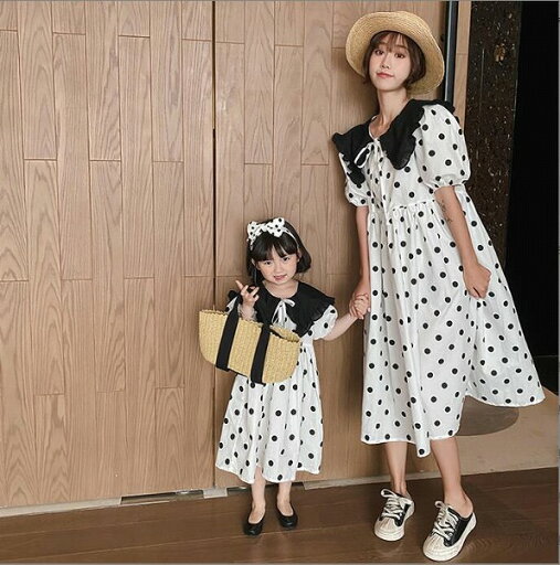 韓国風親子ウェア,ドレス、半袖親子ドレス、大人気 、ファッションドレス、夏の新しい★90-140 韓国風親子ウェア,ドレス、半袖親子ドレス、大人気 、ファッションドレス、夏の新しい★90-140