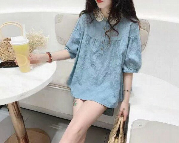 韓国風 レディース 半袖シャツ 夏新しい,気質,ファッションシャツ ,シャツ★M-3X
