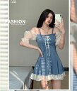 水着 ワンピース レディース 体型カバー オールインワン 大きいサイズ ママ 水泳服 スイムウェア★S-XL