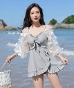 水着 ワンピース レディース 体型カバー オールインワン 大きいサイズ ママ 水泳服 スイムウェア★S-XL