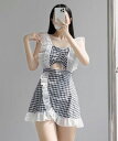 水着 ワンピース レディース 体型カバー オールインワン 大きいサイズ ママ 水泳服 スイムウェア★S-XL