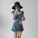 水着 ワンピース レディース 体型カバー オールインワン 大きいサイズ ママ 水泳服 スイムウェア★M-XL