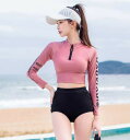 新しい レディース体型カバー水着 2点セット ビキニ 運動風 スイムウェア★M-XL