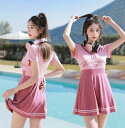 水着 ワンピース レディース 体型カバー オールインワン 大きいサイズ ママ 水泳服 スイムウェア★S-XL