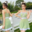水着 ワンピース レディース 体型カバー オールインワン 大きいサイズ ママ 水泳服 スイムウェア★S-XL