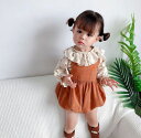 超人気 春秋★シャツ+サロペットパンツ★赤ちゃん オーバーオール ベビー服 長袖★66-100