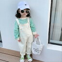 春と秋新作 女の子 サロペットズボン パンツ 子供服かわいくておしゃれ カウボーイサロペット ★80-130