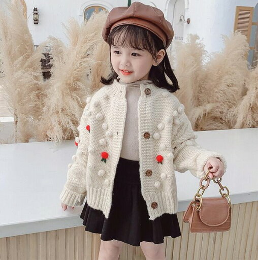 秋冬女の子コート、ニットカーディガン、かわいいセーター、子供服、子供服、新作ファッション★90-130 秋冬女の子コート、ニットカーディガン、かわいいセーター、子供服、子供服、新作ファッション★90-130