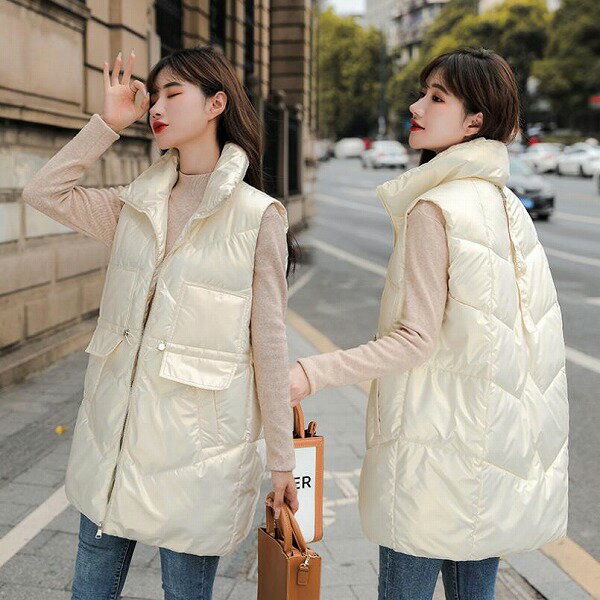 女士棉服 ベスト. 冬新作 ダウンジャケット レディース ダウンコート 厚手 防寒 防風★L-3XL