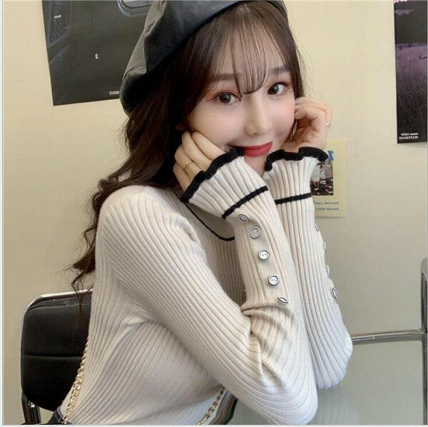 秋と冬のファッション★ウィメンズボトミングシャツ★レディース長袖オー★オールマッチ