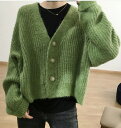 秋冬新作 新しいデザイン韓国風ニットコートゆったり女カーディガンセーターカーディガン 何でも似合う