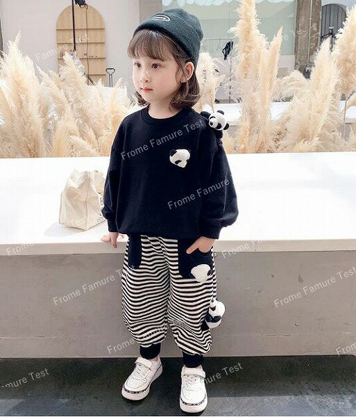 秋冬新作 子供服セット トップス＋ズボン 可愛い 子供服 キッズ服 2点セット