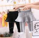 裏起毛 レギンス付きスカート 冬 秋冬 無地 スカッツ ボトムス あったか 韓国子供服 キッズ 女の子