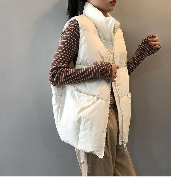 女士棉服 ベスト. 冬新作 ダウンジャケット レディース ダウンコート 厚手 防寒 防風